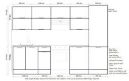 Impact Furniture Complete Fitted Kitchen Cabinets Set 11 Unit Wide Larder 60Cm Pantry 300Cm Light Grey Gloss Star - thumbnail 3