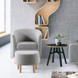 Modern Upholstered Accent Sofa Chair Armchair Leisure Single Sofa With Footstool - thumbnail 5