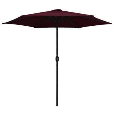 Berkfield Durable Outdoor Parasol With Aluminium Pole 270X246 Cm Bordeaux Red - image 1