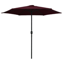 Berkfield Durable Outdoor Parasol With Aluminium Pole 270X246 Cm Bordeaux Red - thumbnail 1