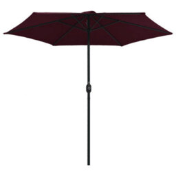 Berkfield Durable Outdoor Parasol With Aluminium Pole 270X246 Cm Bordeaux Red - thumbnail 3