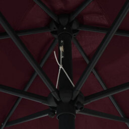 Berkfield Durable Outdoor Parasol With Aluminium Pole 270X246 Cm Bordeaux Red - thumbnail 5
