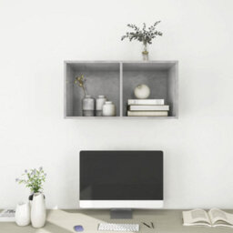 Berkfield Wall-Mounted Tv Cabinet Concrete Grey 37X37X72 Cm Engineered Wood - thumbnail 6