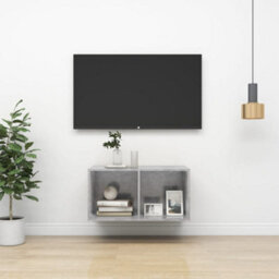 Berkfield Wall-Mounted Tv Cabinet Concrete Grey 37X37X72 Cm Engineered Wood - thumbnail 1