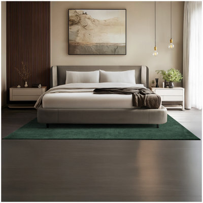Tectake Rug Zonelle Short Pile And Ultra-Soft Carpet In Rectangular Or Round Design 160 X 230 Cm - Green - image 1