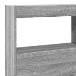 Berkfield Headboard Cabinet With Led Grey Sonoma 140X17X102 Cm - thumbnail 9