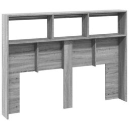 Berkfield Headboard Cabinet With Led Grey Sonoma 140X17X102 Cm - thumbnail 8