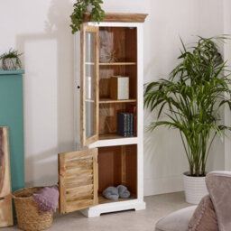 Buttercup Farm Alfie Bookcase/display Cabinet - 3 Shelves & 1 Doors - Mango Wood - L40 X W60 X H175 Cm - thumbnail 6