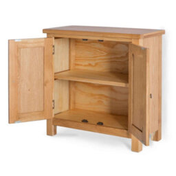 London Oak Small 2 Door Cabinet - Fully Assembled By Roseland Furniture - thumbnail 6