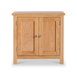 London Oak Small 2 Door Cabinet - Fully Assembled By Roseland Furniture - thumbnail 3