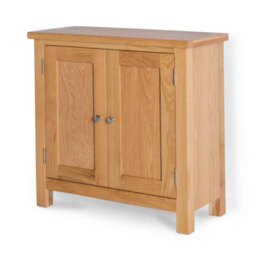 London Oak Small 2 Door Cabinet - Fully Assembled By Roseland Furniture - thumbnail 5