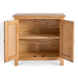 London Oak Small 2 Door Cabinet - Fully Assembled By Roseland Furniture - thumbnail 4