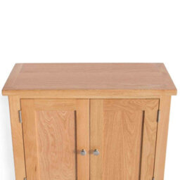 London Oak Small 2 Door Cabinet - Fully Assembled By Roseland Furniture - thumbnail 9