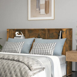 Berkfield Headboard Cabinet Smoked Oak 180X18.5X104.5 Cm - thumbnail 1