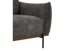 Home Detail Bakerloo 3 Seater Velvet Sofa, Steel Grey Velvet - thumbnail 5