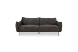 Home Detail Bakerloo 3 Seater Velvet Sofa, Steel Grey Velvet - thumbnail 3