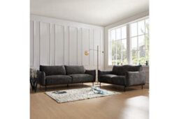 Home Detail Bakerloo 3 Seater Velvet Sofa, Steel Grey Velvet - thumbnail 2