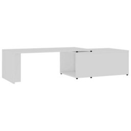 Berkfield Stylish Coffee Table White 150X50X35 Cm Engineered Wood - thumbnail 1