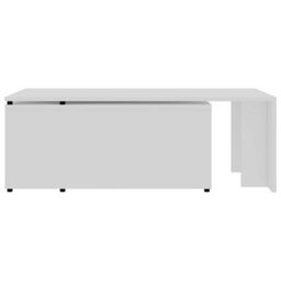 Berkfield Stylish Coffee Table White 150X50X35 Cm Engineered Wood - thumbnail 7