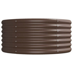 Walplus Garden Raised Bed Galvanised Steel 368X80X36 Cm Brown - thumbnail 4