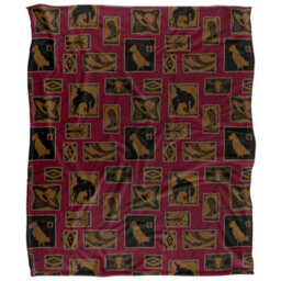 Jq Licensing Rodeo Roundup Silky Patterned Supersoft Blanket Brown/maroon (One Size) - thumbnail 1