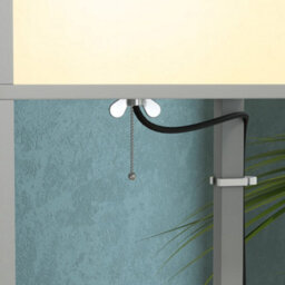 Homcom Shelf Floor Lamp With Dual Light, For Living Room, Bedroom, Grey - thumbnail 7