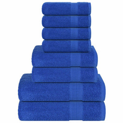 Berkfield 8 Piece Towel Set Blue 360 Gsm 100% Cotton - image 1