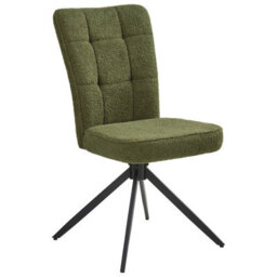 Beliani Set Of 2 Dining Chairs Swivel Ryan Boucle Green - thumbnail 4