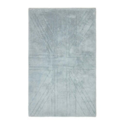 Homescapes Cotton Tufted Rug Union Jack Plain Embossed Mat Silver Grey, 50 X 80 Cm - thumbnail 2