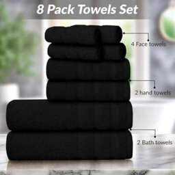 Casabella Luxury 100% Egyptian Cotton Towel Bale 8 Pieces 550 Gsm - thumbnail 3