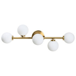 Beliani Gold Five-Light Wall Lamp - Modern Iron Fixture With Frosted Acrylic Diffusers, 65Cm - thumbnail 2