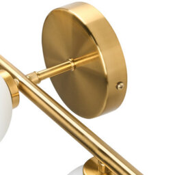 Beliani Gold Five-Light Wall Lamp - Modern Iron Fixture With Frosted Acrylic Diffusers, 65Cm - thumbnail 6