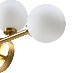 Beliani Gold Five-Light Wall Lamp - Modern Iron Fixture With Frosted Acrylic Diffusers, 65Cm - thumbnail 4
