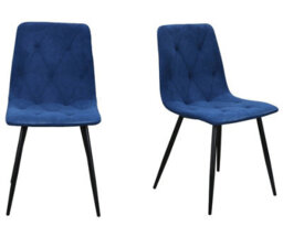 Oira Homes Modern Dining Table Set For 4 Dining Table With 4 Blue Velvet Chairs For Dining Room Furniture - thumbnail 3