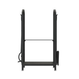 Firewood Log Rack Large Fireplace Holder Metal Stand Shelf - thumbnail 2