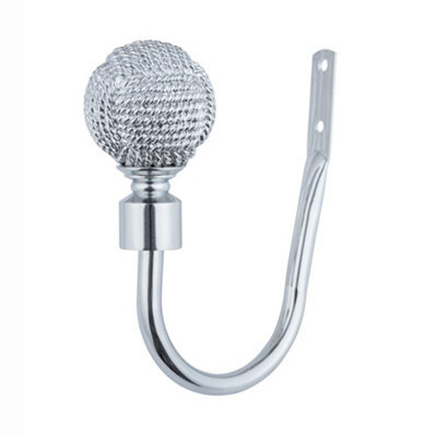 A.unique Home Pair Of Knotted Ball Holdbacks With Fittings - Nickel - image 1