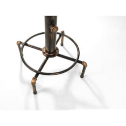 Julian Bowen Rockport Round 2-4 Seater Bar Table - Brushed Copper And Rustic Elm - thumbnail 6