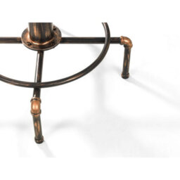Julian Bowen Rockport Round 2-4 Seater Bar Table - Brushed Copper And Rustic Elm - thumbnail 5