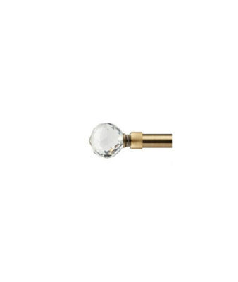 Unknown 16-19mm Cristalla Extendable Eyelet Metal Curtain Pole Set Brass 160-300Cm - image 1