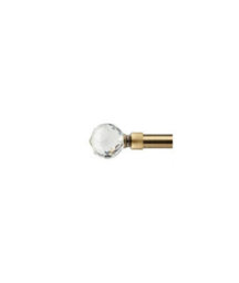 Unknown 16-19mm Cristalla Extendable Eyelet Metal Curtain Pole Set Brass 160-300Cm - thumbnail 1