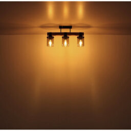 Luminosa Lighting Luminosa Lila Bar Pendant Ceiling Light Matt Black Smoke Glass Shade 4X E27 - thumbnail 6