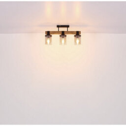 Luminosa Lighting Luminosa Lila Bar Pendant Ceiling Light Matt Black Smoke Glass Shade 4X E27 - thumbnail 7