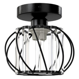 Emitto Crystal Ceiling Light Semi Flush Mount Chandelier Modern Hallway - thumbnail 2