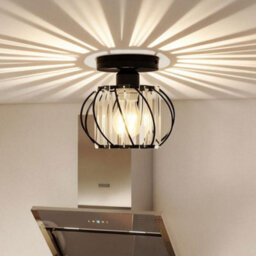 Emitto Crystal Ceiling Light Semi Flush Mount Chandelier Modern Hallway - thumbnail 1