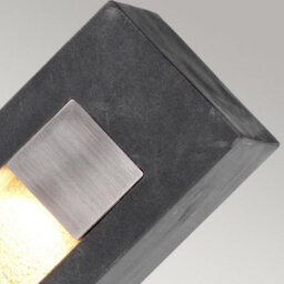 Luminosa Lighting Elstead Parkstone Outdoor Bollard Basalt Stone With Stainless Steel, 3000K, Ip55 - thumbnail 2