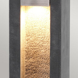 Luminosa Lighting Elstead Parkstone Outdoor Bollard Basalt Stone With Stainless Steel, 3000K, Ip55 - thumbnail 3