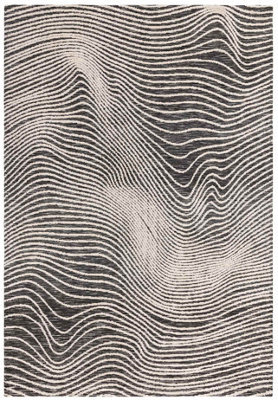 Modern Black Abstract Easy To Clean Rug For Living Room Dining Room & Bedroom-200Cm X 290Cm