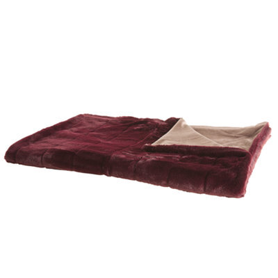 Beliani Blanket Tantan 150 X 200 Cm Burgundy - image 1