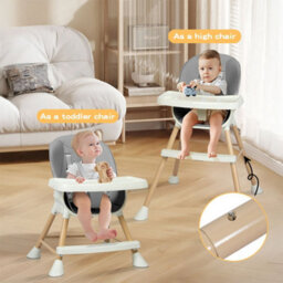 Dekko 6-In-1 Baby High Chair Adjustable Feeding Seat With Removable Tray - thumbnail 6