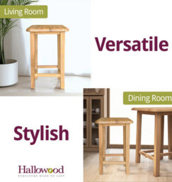 Hallowood Furniture Waverly Oak Breakfast Bar Stool - thumbnail 6